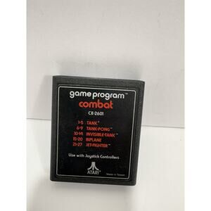Combat (Atari 2600, 1977) Game Program Cartridge Only Tested Cleaned CX-2601